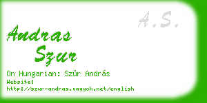 andras szur business card